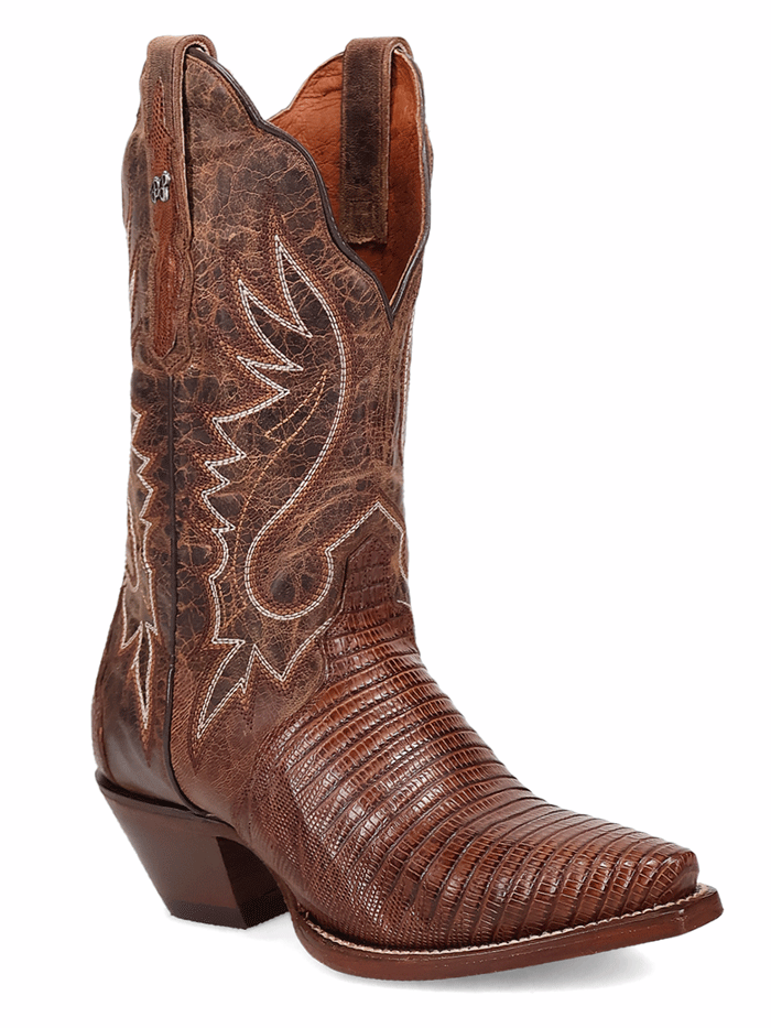 Dan Post DP5102 Women's CELINE Lizard Western Boots in Chocolate Brown - Perfect for Country Rides, Rodeos & Western Fashion