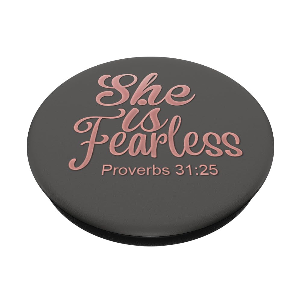Light Pink Bible Verse Motivational Phone Grip - Space Gray PopSockets Adhesive PopGrip for Daily Inspiration & Secure Phone Handling