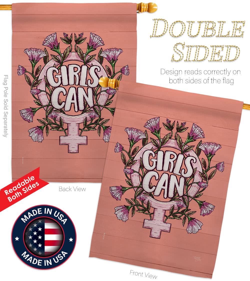 Feminist House Flag - Double-Sided Yard Decor for Women's Movement