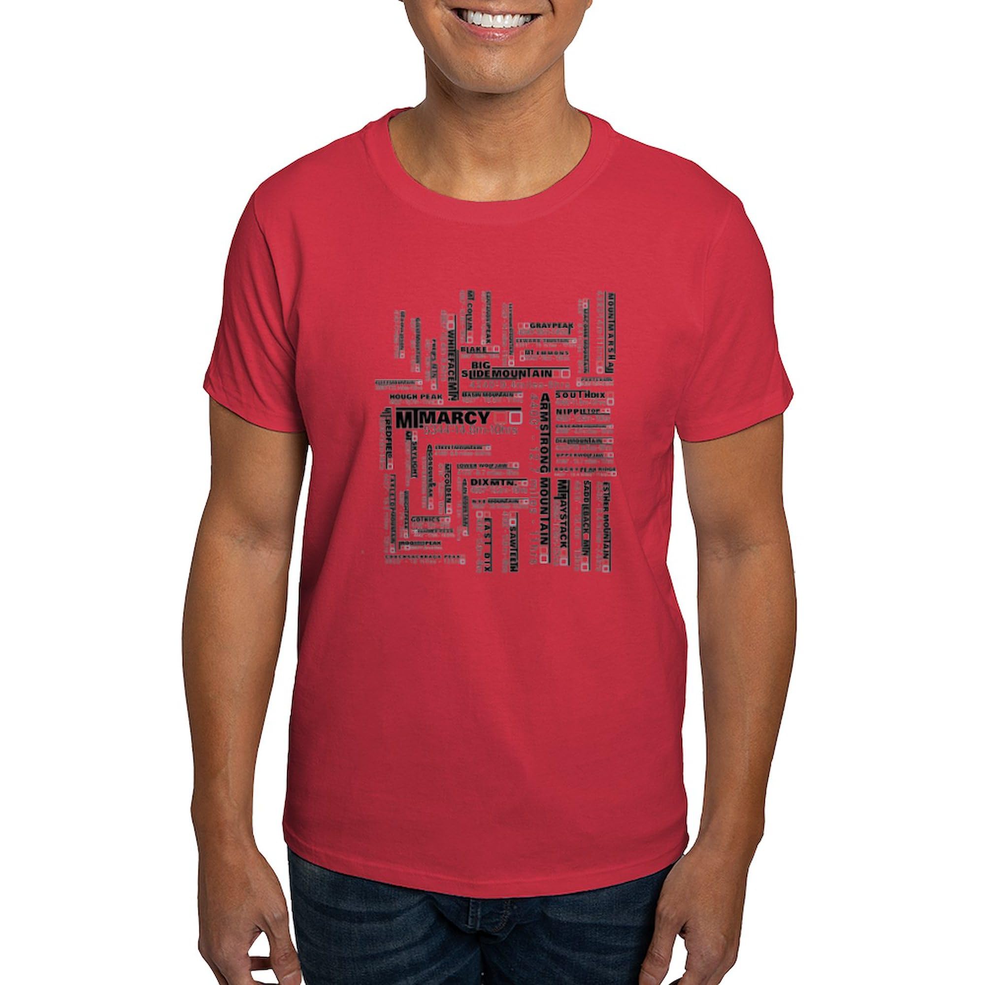 46 High Peaks Graphic Dark T-Shirt for Men - 100% Cotton Classic Fit Casual Tee - Perfect for Hiking, Outdoor Adventures & Everyday Wear