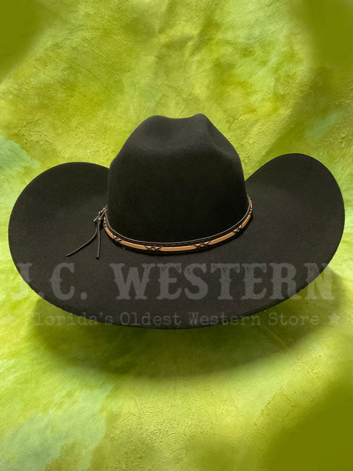 Resistol BWAMSK 304107AL Jason Aldean Collection Kids' Black Felt Cowboy Hat - Perfect for Rodeos, Concerts & Western-Themed Events