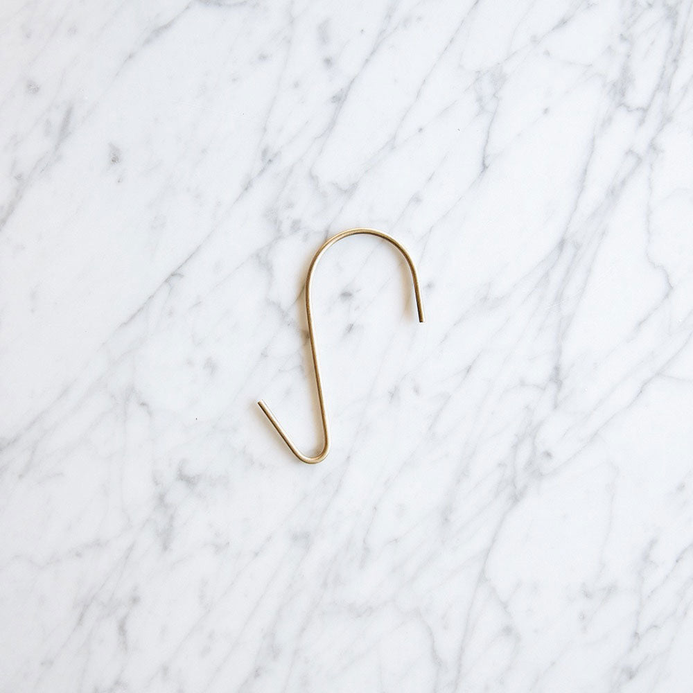 Brass Utility Hook - Heavy Duty Wall Hooks for Hanging Coats, Hats & Keys - Perfect for Entryway, Garage & Home Organization