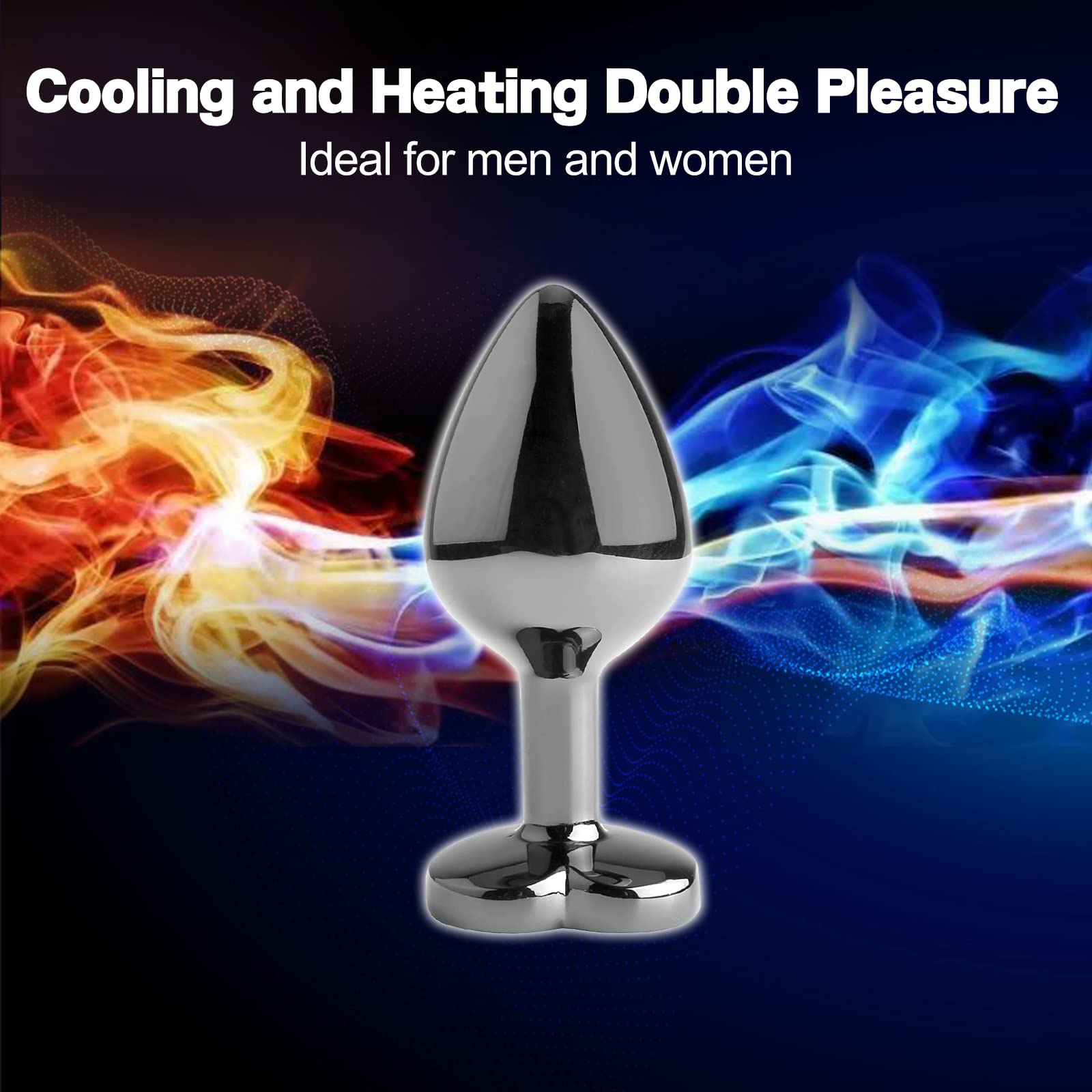 3Pcs Luxury Metal Heart-Shaped Anal Plug Set - S&M Trainer Kit for Beginners, Couples, Men & Women - Small/Medium/Large (Light Red) - Perfect for Solo Play, Couples Fun & BDSM Exploration