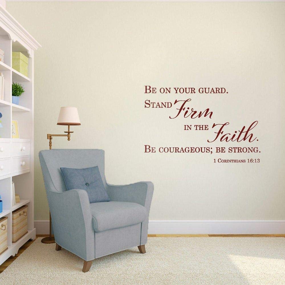 Corinthians Bible Verse Wall Decal - Faith Decor for Bedroom & Nursery | 1 Cor 16:13