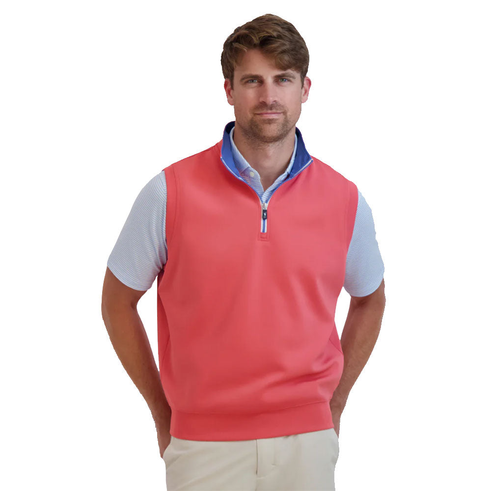 Fairway & Greene Men's Golf Quarter Zip Vest - Lightweight & Breathable for Comfort on the Course | Perfect for Golfing, Casual Wear & Outdoor Activities