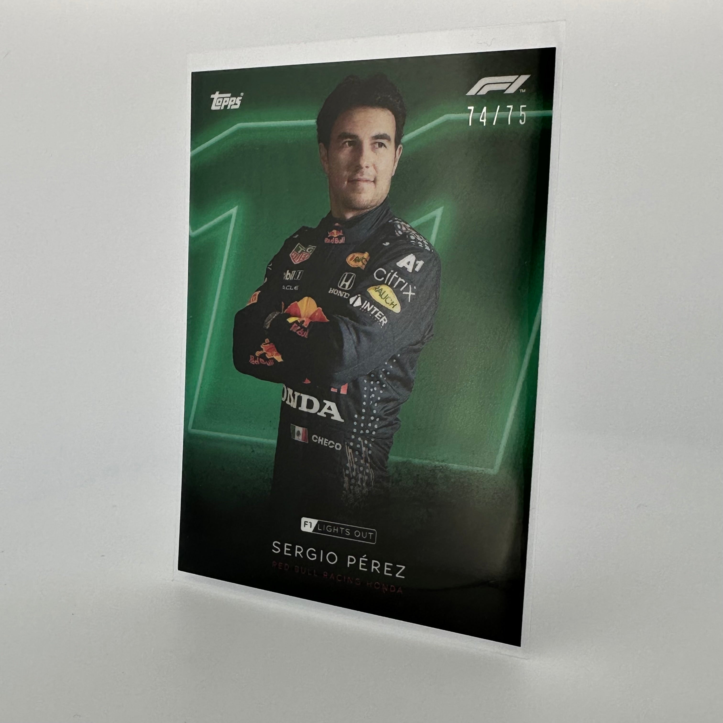 Sergio Perez F1 Racing Driver Green Parallel Collectible Card - Perfect for Motorsport Fans, Collectors, and Trading Card Enthusiasts