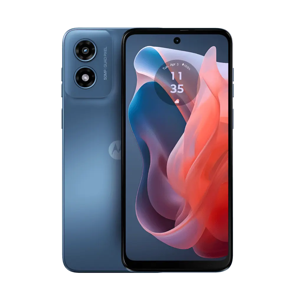 Motorola AT&T Prepaid Moto G Pure Smartphone (32GB Storage) - Blue | Affordable Prepaid Phone for Students & Seniors | Perfect for Everyday Use, Streaming & Social Media