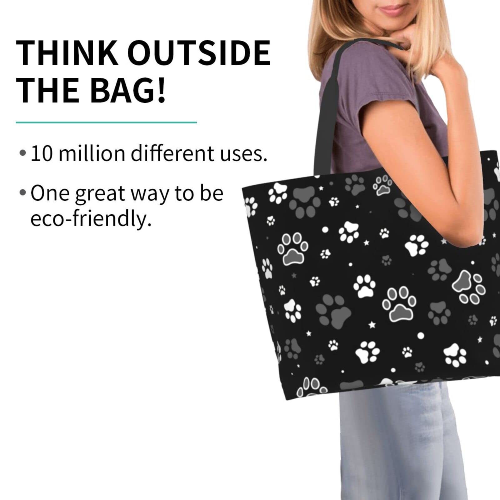 Stylish Large Tote Bag for Women - Durable Reusable Grocery & Beach Bag with Pockets - Funny Gift Idea for Mom, Friends - Perfect for Shopping, Travel, Picnics & Daily Use