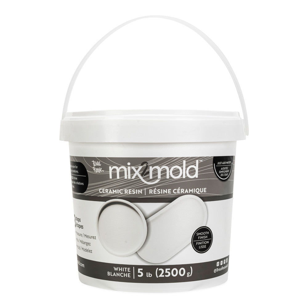 Brea Reese Mix2Mold Ceramic Resin - 5.5lb Artistic White Powder for DIY Crafts, Sculptures & Home Decor Projects