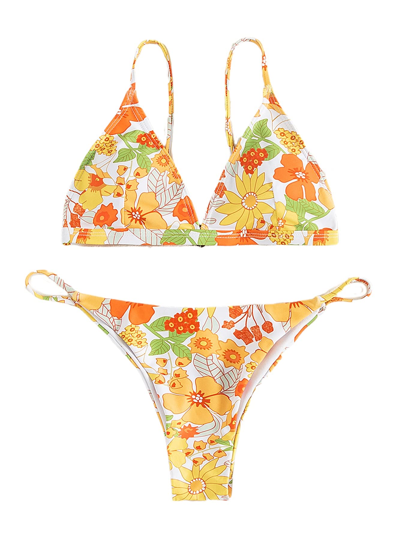 WDIRARA Women's Glitter High Waisted Bikini Swimsuit - Sexy Bathing Suit for Women, Tummy Control Swimwear for Beach, Pool Party & Vacation
