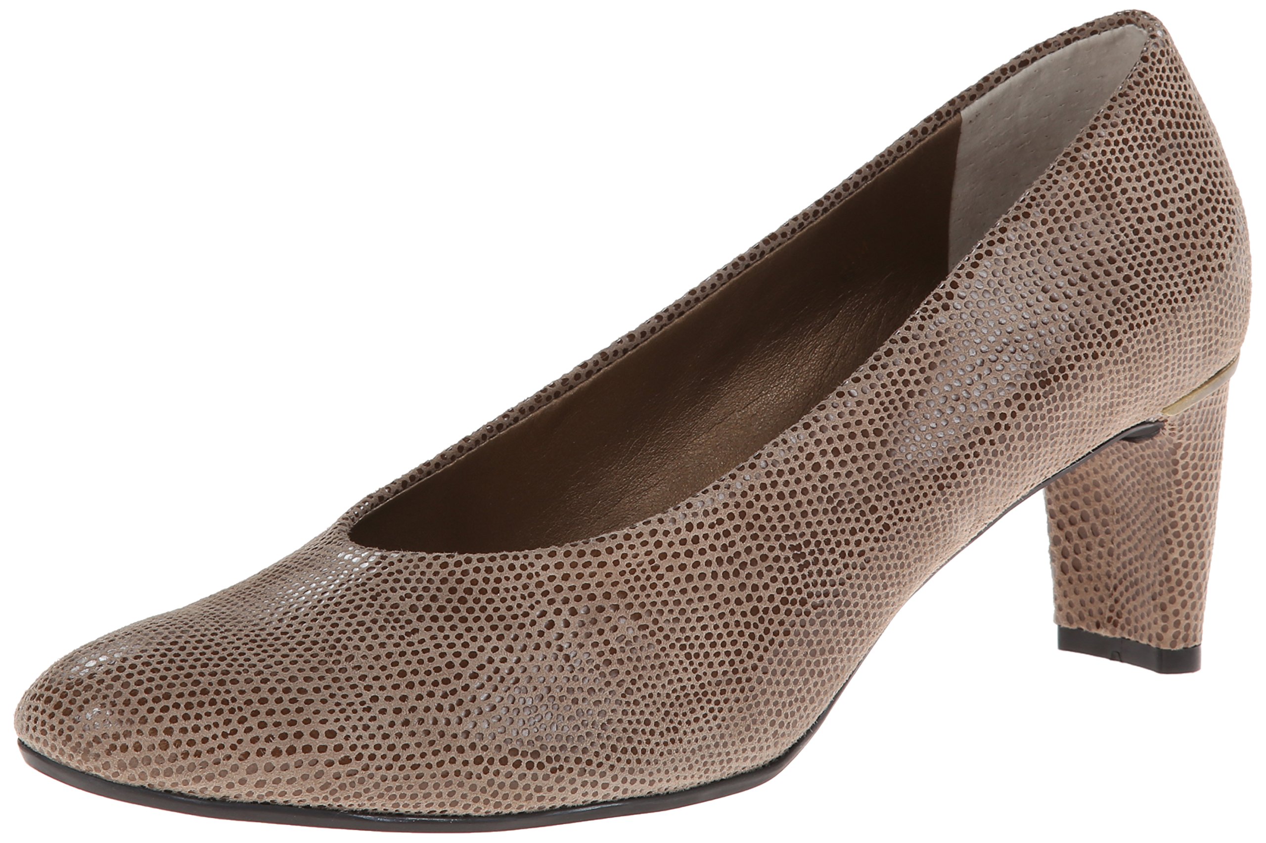 VANELi Women's Dayle Lizard Print Round Toe Block Heel Pumps - 1-2 Inch Low Heels for Work, Office, Party & Casual Wear - Black Dress Shoes