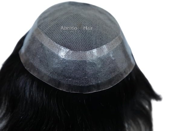 Abnitio Hair Australian 100% Natural Human Hair Patch - Silky Smooth 9x6 Inches (Natural Black) for Extensions, Weaves & Styling