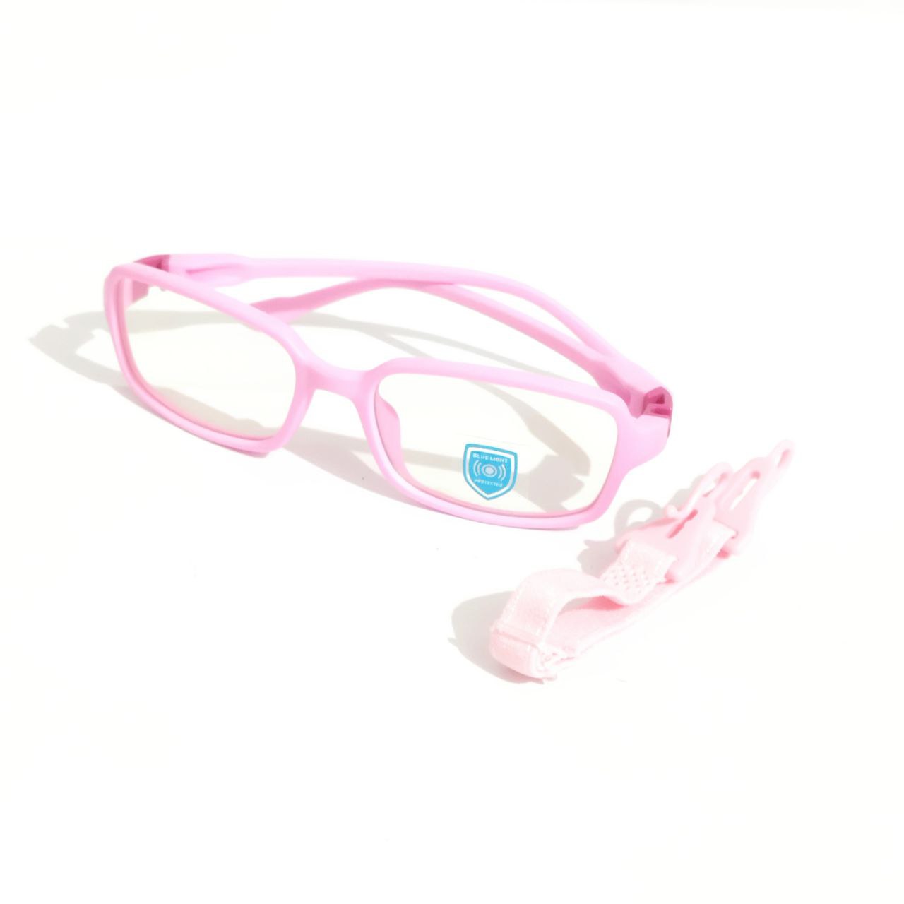Unbreakable Flexible Kids Glasses with Adjustable Strap - Rectangle Frame for Ages 4-7 (S308) - Perfect for School, Sports & Outdoor Activities