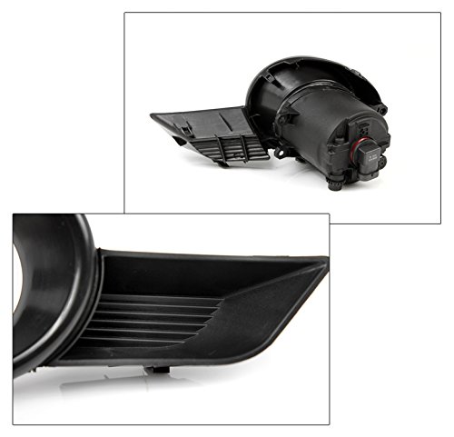 Chrome Fog Lights for 2008-2010 Toyota Highlander - Front Bumper Driving Lamps with Black Bezels | Off-Road & Night Driving