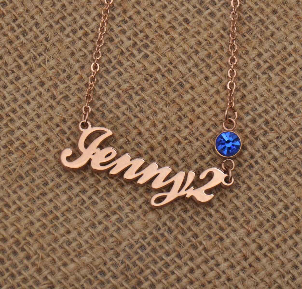 Personalized Name Necklace with Birthstone - Custom Engraved Jewelry for Women - Perfect Gift for Birthday, Anniversary & Special Occasions
