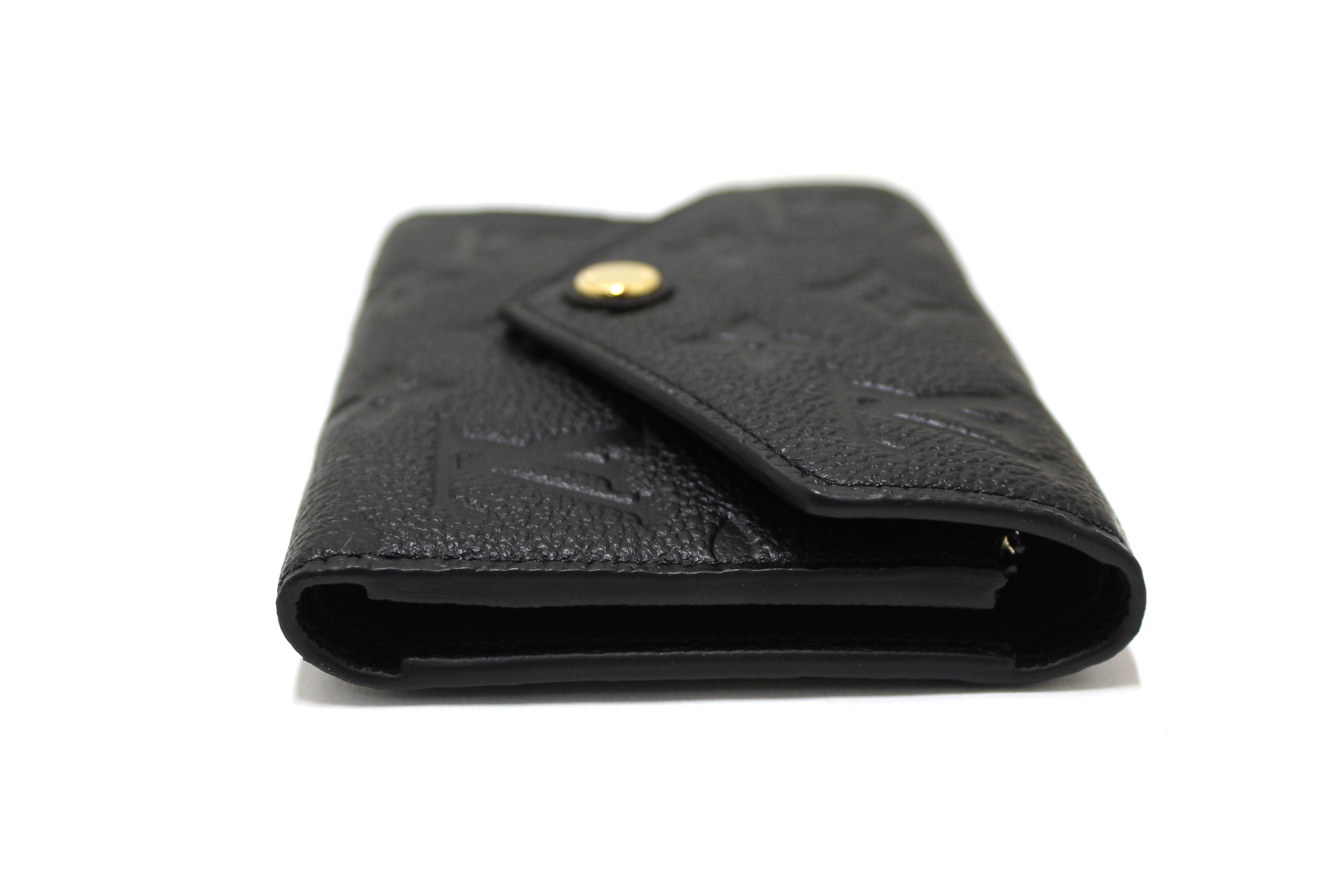 Authentic Louis Vuitton Black Monogram Empreinte Leather Victorine Wallet - Luxury Compact Wallet for Women, Perfect for Everyday Use & Travel Accessories
