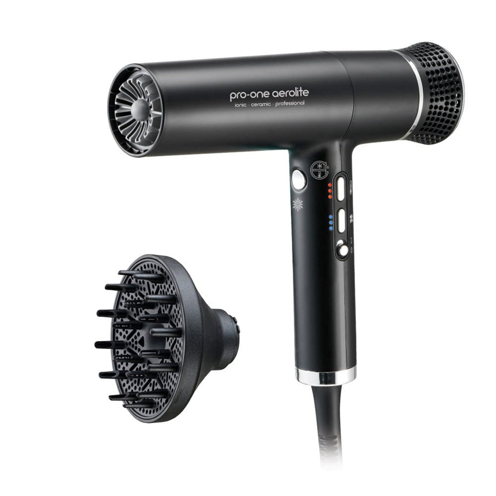 Pro One Aerolite Hair Dryer - Lightweight & Fast Drying for Salon-Quality Styling at Home | Perfect for Travel & Daily Use