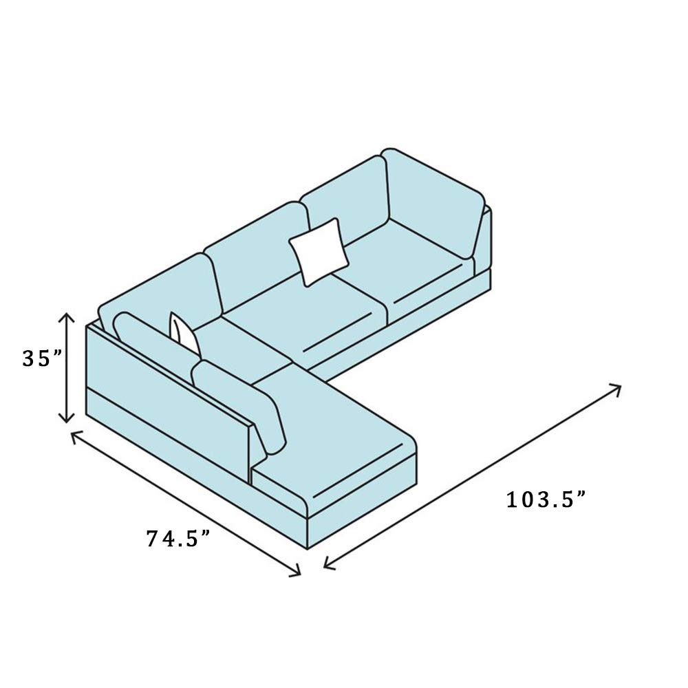 3-Piece Black Leather Sectional Sofa Set with Storage Ottoman - Left-Hand Facing Living Room Couch for Apartment, Bedroom & Small Spaces - Modern Comfortable Seating for Family Gatherings & Movie Nights