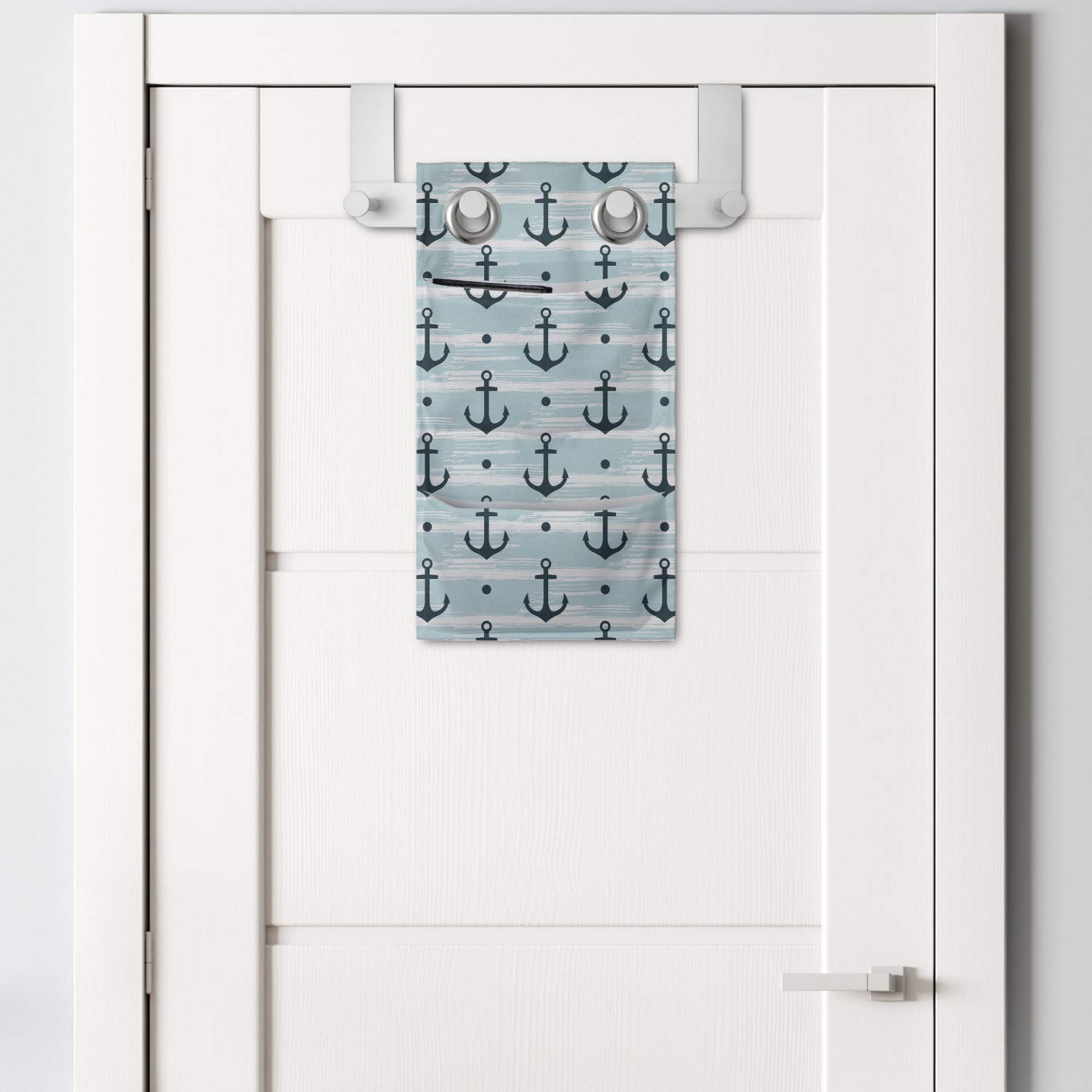 Ambesonne Anchor Hanging Pocket Organizer - Modern Striped Coastal Marine Design - 9