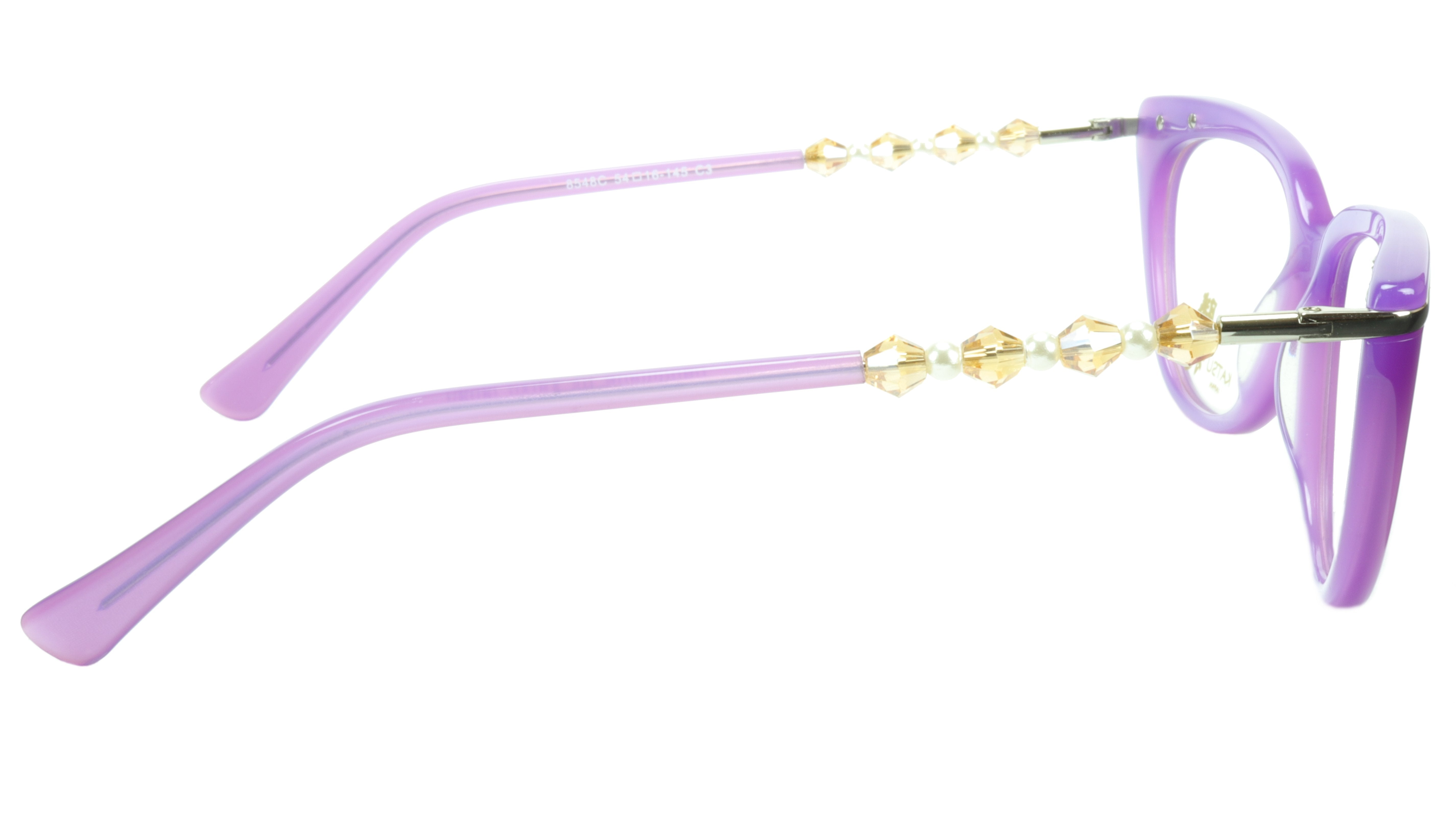 KATSU 8548C C3 Eyeglasses Frame - Soft Pink Acetate Japan Handmade Eyewear (54-16-145) | Perfect for Reading, Work & Fashion Accessories