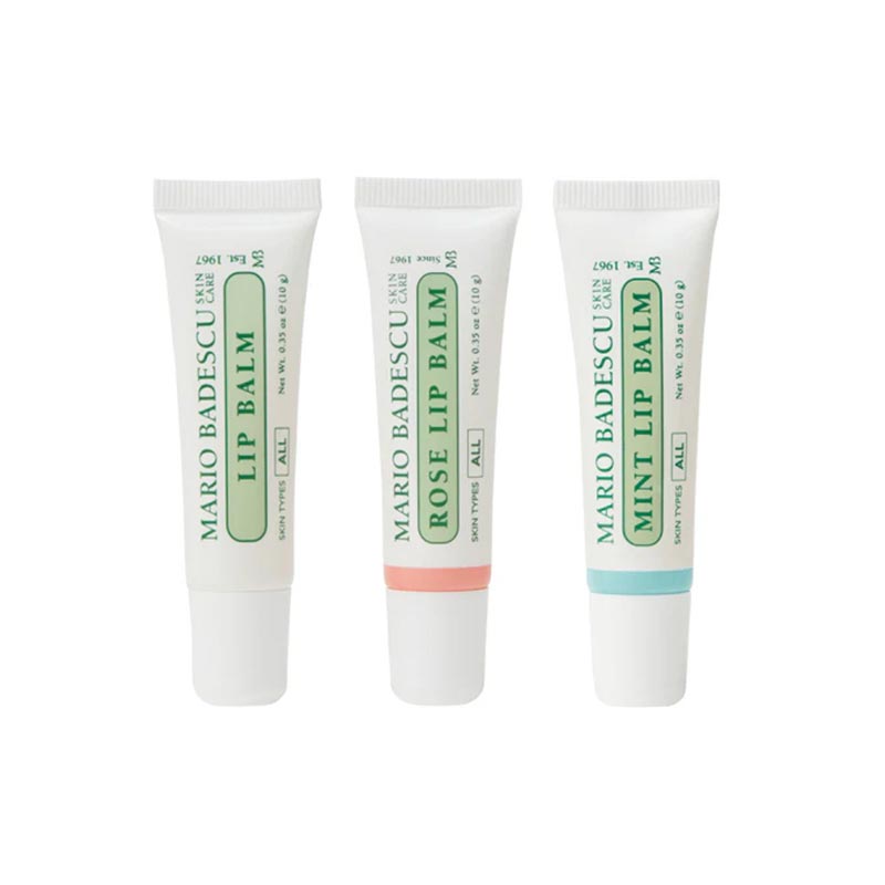 Mario Badescu Lip Balm Trio Gift Set - Hydrating & Nourishing Lip Care for Dry, Chapped Lips - Perfect for Winter Skincare & Daily Moisturizing