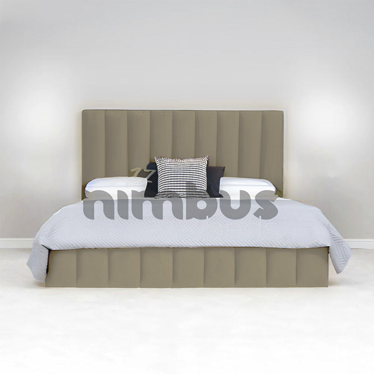 Louie Bed Frame - Queen Size Modern Platform Bed with Wooden Slats & Sturdy Metal Legs | Perfect for Bedrooms, Guest Rooms & Apartments