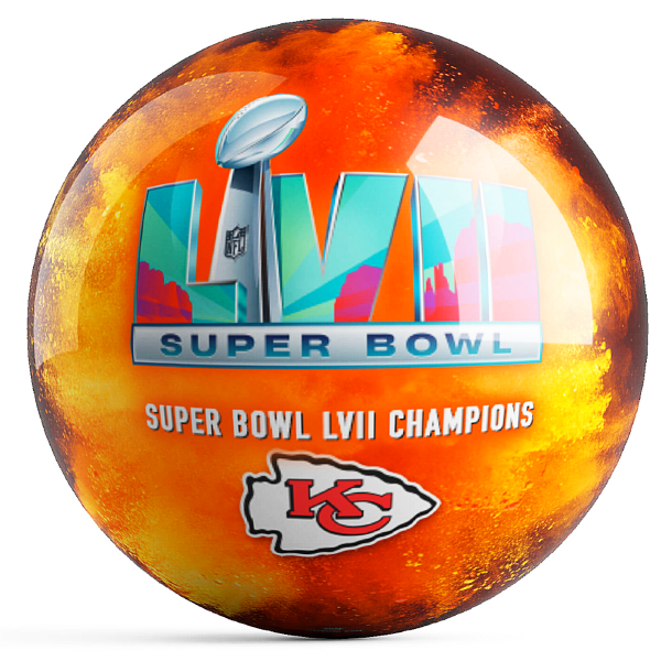 Official Kansas City Chiefs Super Bowl LVII Championship Bowling Ball - NFL Team Logo, Perfect for Game Day Parties & Bowling Enthusiasts
