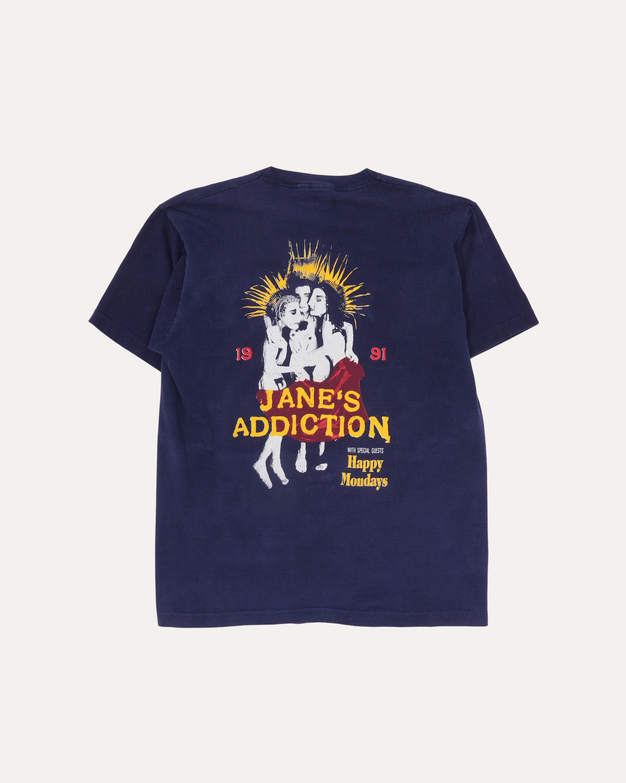 Vintage 1991 Janes Addiction Lollapalooza Tour T-Shirt - Retro Band Tee for Music Fans & Concert Goers - Perfect for Concerts, Festivals & 90s Throwback Outfits