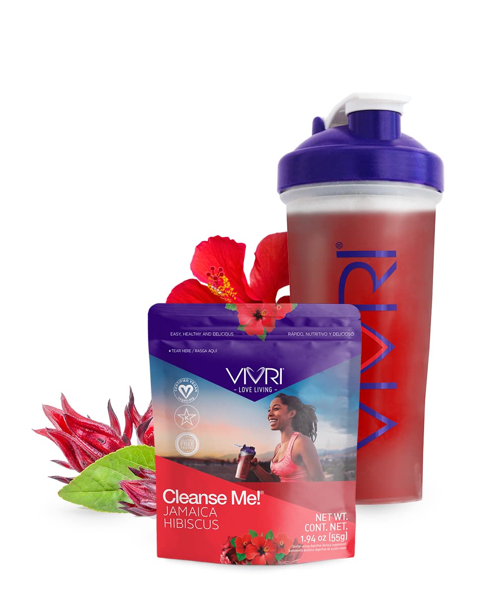 Vivri Cleanse Me Jamaica Hibiscus Detox Drink - 10 Servings | Gluten Free, Vegan, Natural Metabolism Booster | Body Cleanser for Weight Loss & Digestive Health | Mix with Water for Daily Detox & Wellness Routine | Perfect for Post-Workout, Morning Cleanse, or Healthy Lifestyle Support