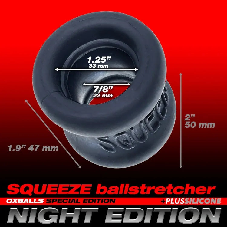 Oxballs Squeeze Ball Stretcher - Black Silicone Testicle Weight for Men | Enhance Pleasure & Stamina During Intimacy & Workouts