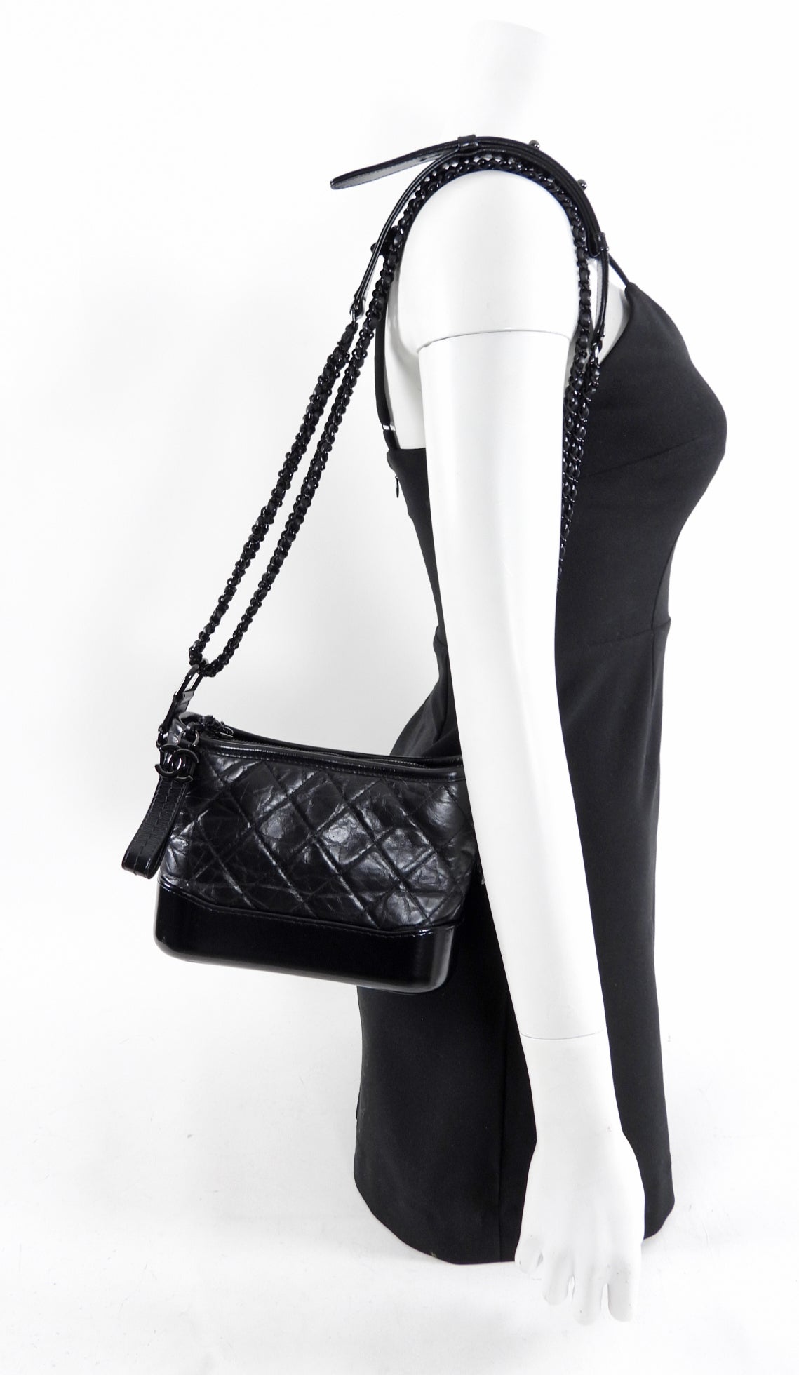 Chanel Gabrielle So Black Small Crossbody Chain Bag - Luxury Designer Handbag for Women, Perfect for Evening Out & Special Occasions