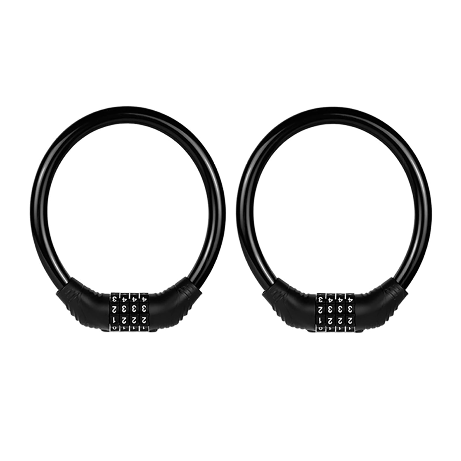 4 Digit Resettable Combination Bike Lock Cable - Heavy Duty Anti-Theft Bicycle Chain Lock for Motorcycle & Bikes (16 Inch, 2 Pack) | Secure Parking, Commuting & Outdoor Cycling Protection