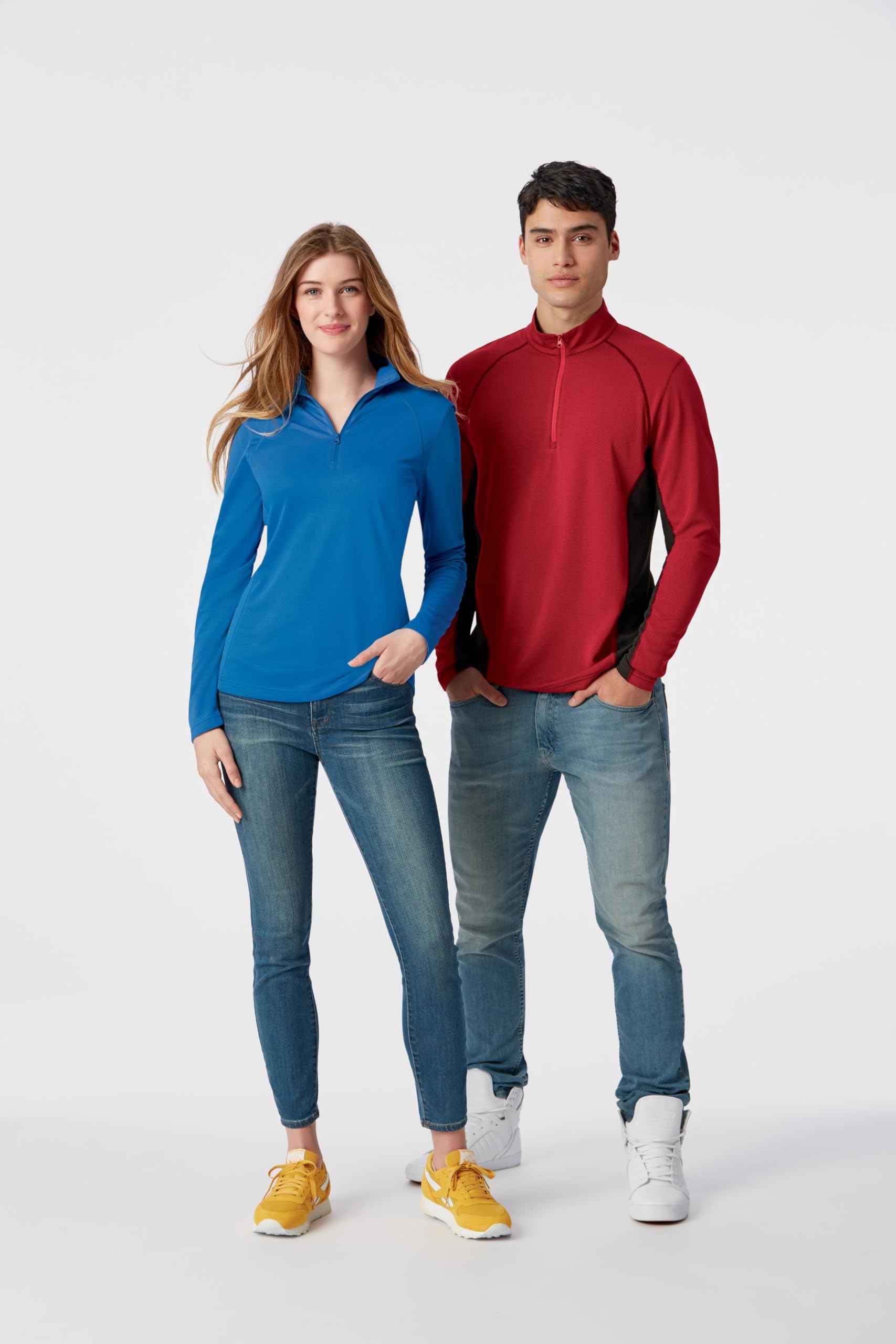 Clique Ice Pique Women's Half Zip Tech Pullover - Lightweight Athletic Sweatshirt for Running, Yoga & Outdoor Activities