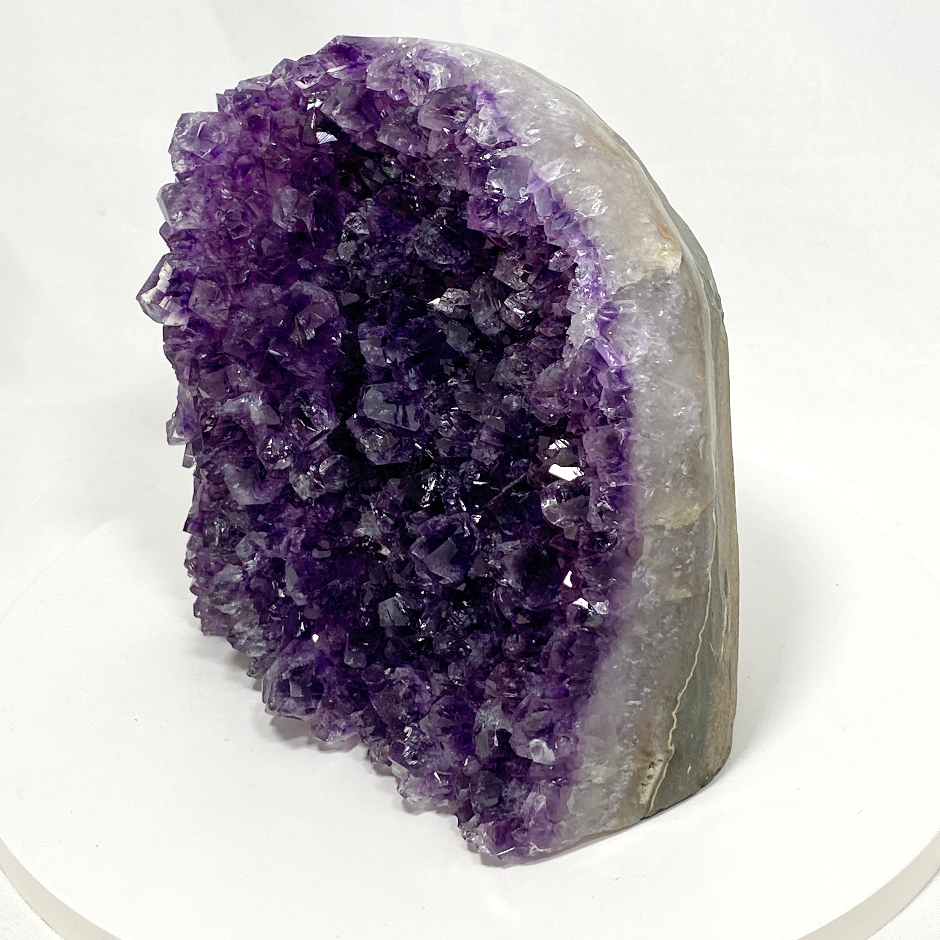 Premium Amethyst Cluster Geode from Uruguay - Natural A-Grade Crystal for Home Decor, Meditation & Healing | Perfect for Living Room, Office & Spiritual Space