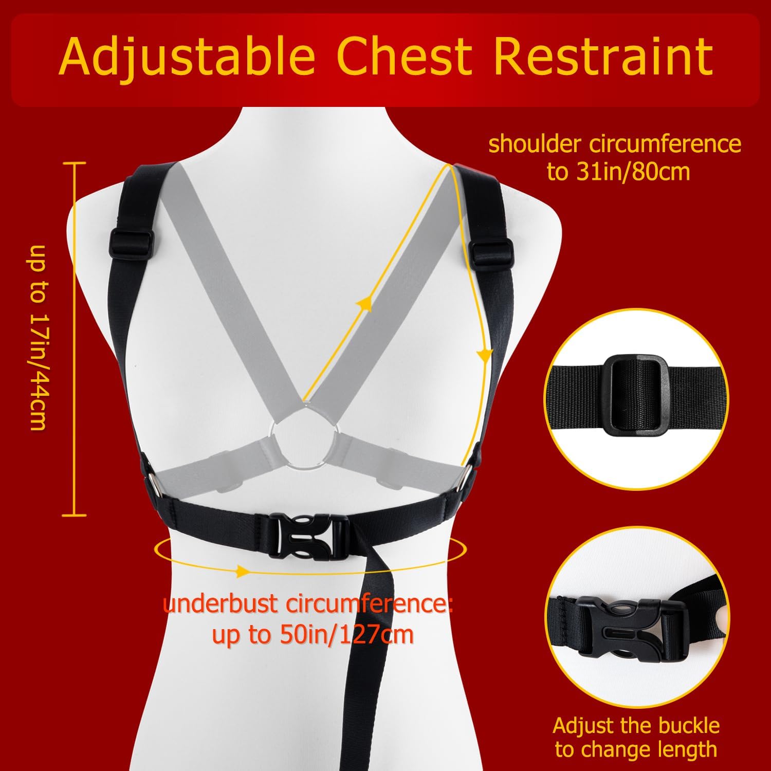 Premium 7-Piece BDSM Bondage Restraint Kit - Adjustable Chest Harness, Handcuffs & Ankle Cuffs for Couples | Sensual Adult Toys for Spicing Up Bedroom Play & Role-Playing Games | Ultimate BDSM Gear for Men & Women