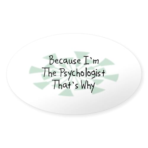 Clear - Because Psychologist Oval Sticker