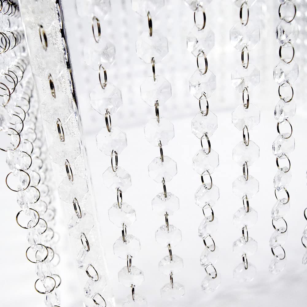 3-Tier Acrylic Cake Stand with Crystal Beads - Clear Cupcake Tower Dessert Display Platter for Birthday, Wedding & Party Decor - Perfect for Dessert Tables, Buffet Displays & Event Centerpieces
