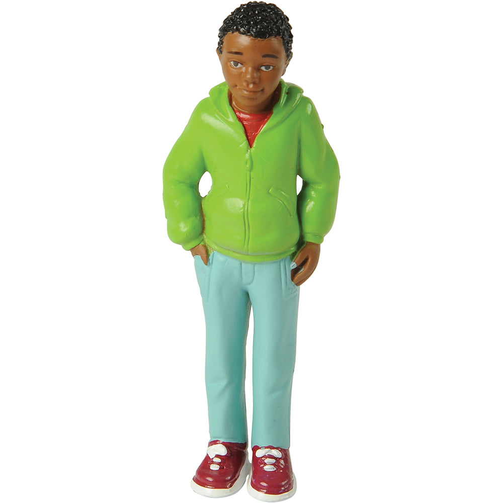 African American Brother Action Figure - Pretend Play Family Set for Kids - Perfect for Role-Playing, Storytelling & Educational Playtime Activities
