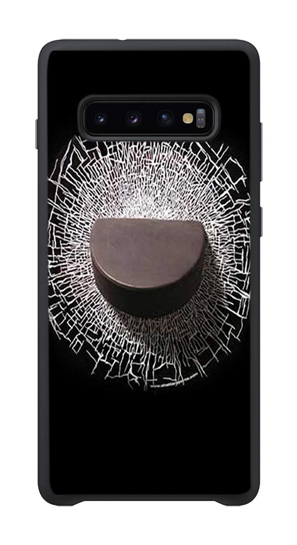 Shockproof Hockey Puck Case for Samsung Galaxy S10 Plus - Heavy Duty Protective Phone Cover with Military-Grade Drop Protection - Perfect for Outdoor Sports, Work & Everyday Use