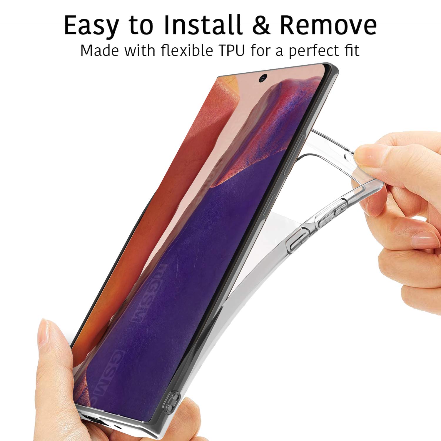 Slim Flexible TPU Case for Samsung Galaxy Note 20 Ultra - Clear Soft Protective Phone Cover | Shockproof & Scratch Resistant | Perfect for Everyday Use, Work, and Travel
