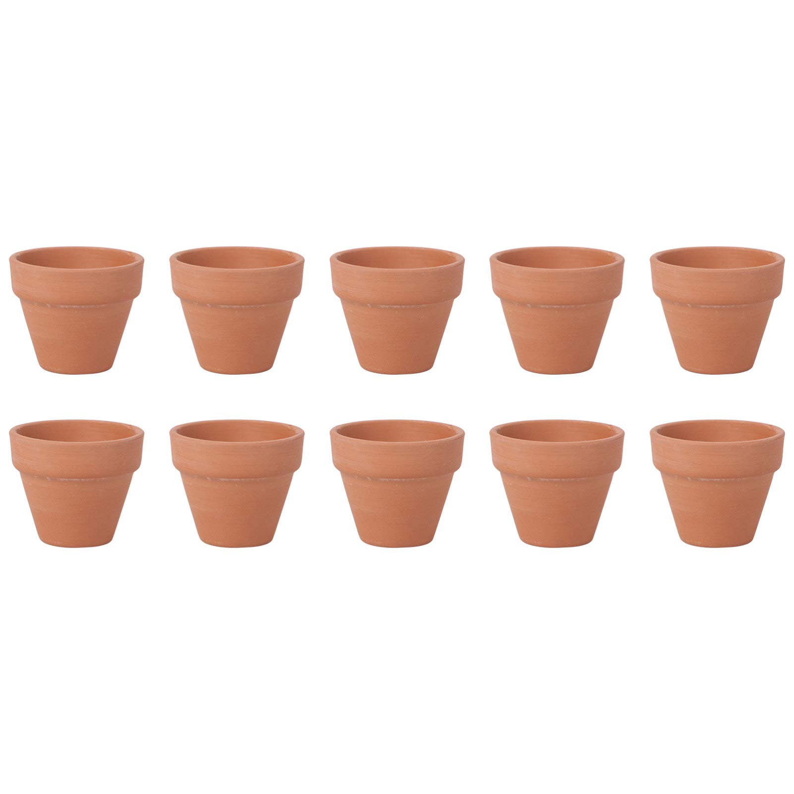10 Pcs Mini Terracotta Clay Pots for Plants - Small Flower Pots for Cactus, Succulents, Herbs - Natural Clay Planter for Indoor Gardening, Wedding Decor, DIY Crafts & Home Decor