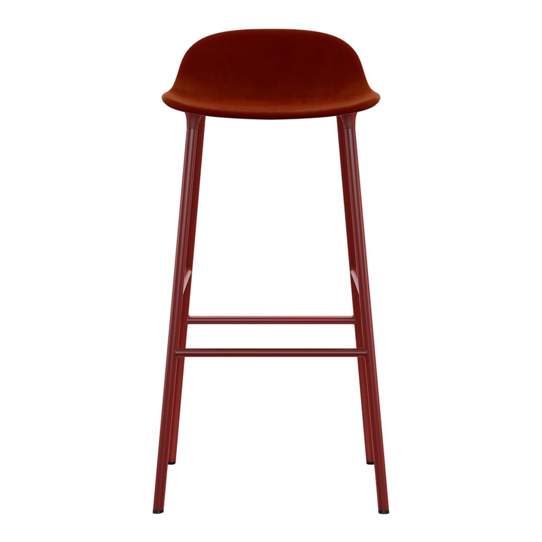 Modern Form Bar Stool with Metal Legs & Upholstered Seat - Perfect for Kitchen Islands, Home Bars & Commercial Use