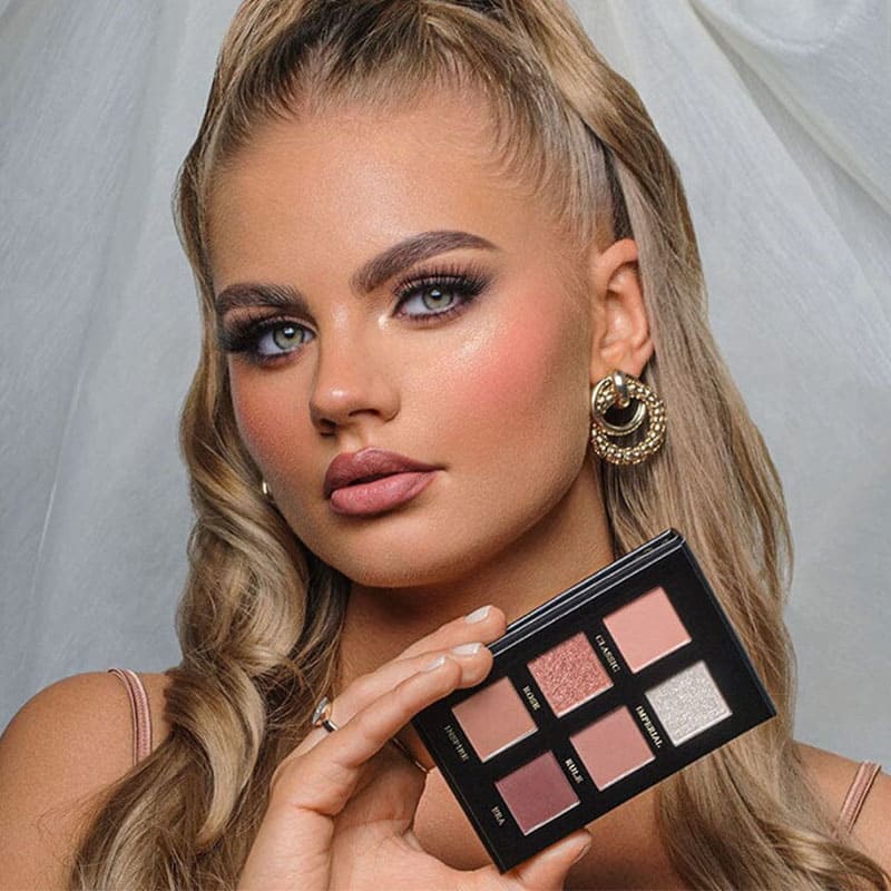 Kash Beauty Royal Rose Eyeshadow Palette - 18 Highly Pigmented Matte & Shimmer Shades for Day & Night Makeup Looks | Perfect for Bridal, Party & Professional Makeup Artists