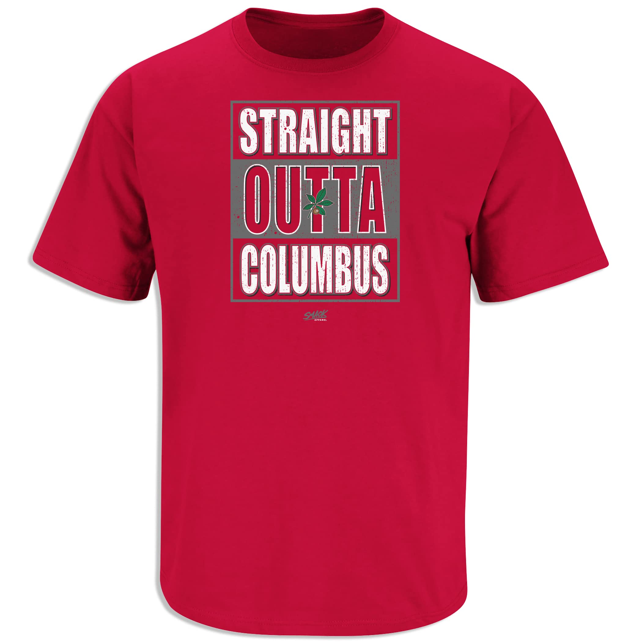 Smack Apparel Straight Outta Columbus Ohio State Buckeyes T-Shirt for College Fans (Sizes SM-5XL) - Perfect for Game Day, Alumni Events & Showing Team Spirit