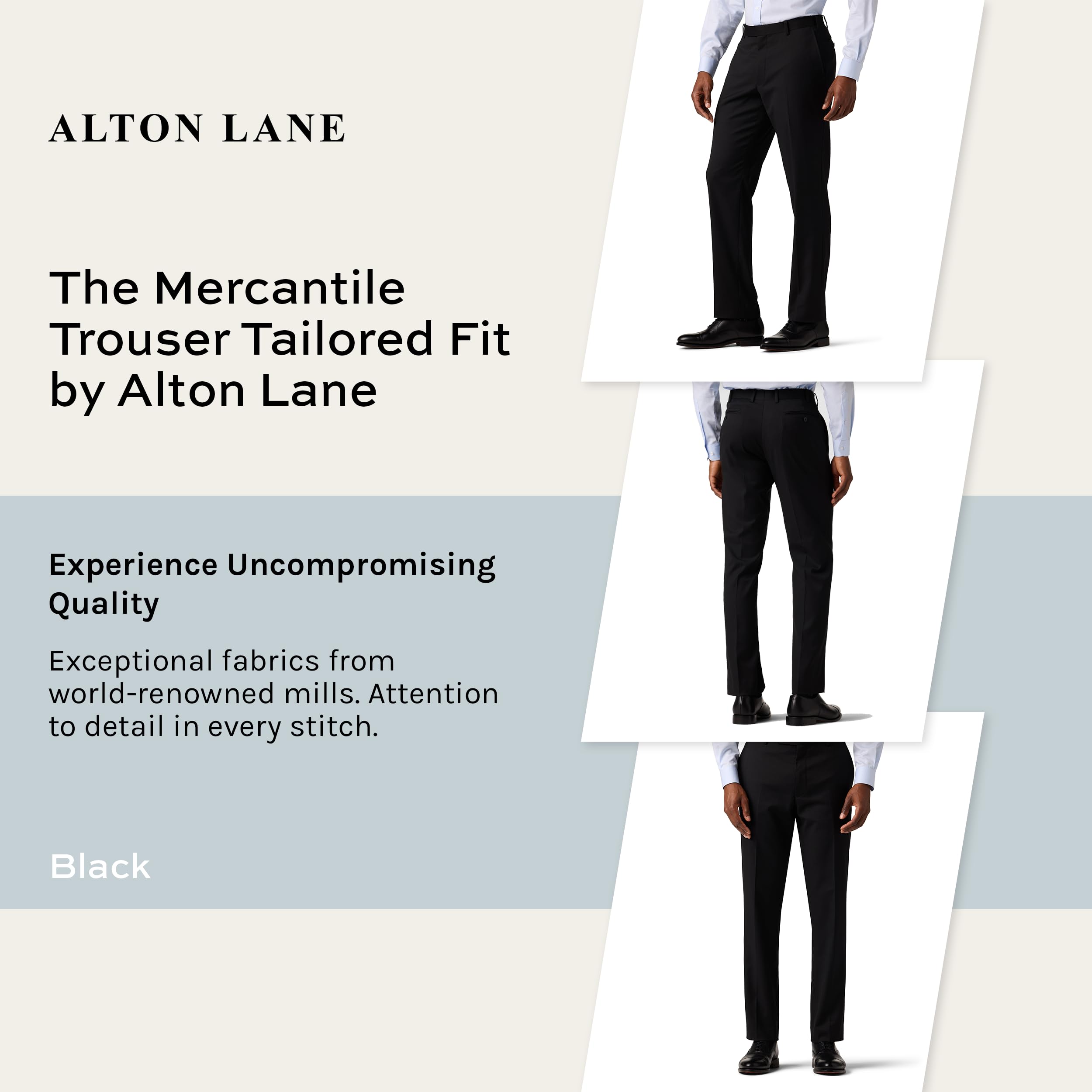 Alton Lane Mercantile Tailored Fit Men's Dress Pants - Premium Quality Formal Suit Trousers for Business & Wedding | Office Wear & Special Occasions