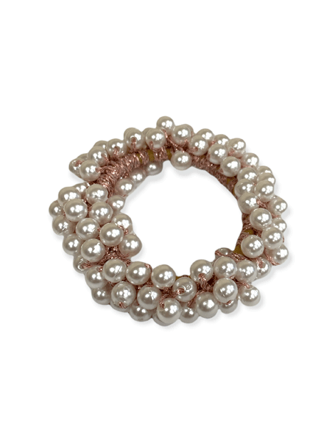 Equetech Pearl Beaded Hair Scrunchie - Elegant Hair Accessories for Women & Girls | Perfect for Weddings, Parties & Everyday Style