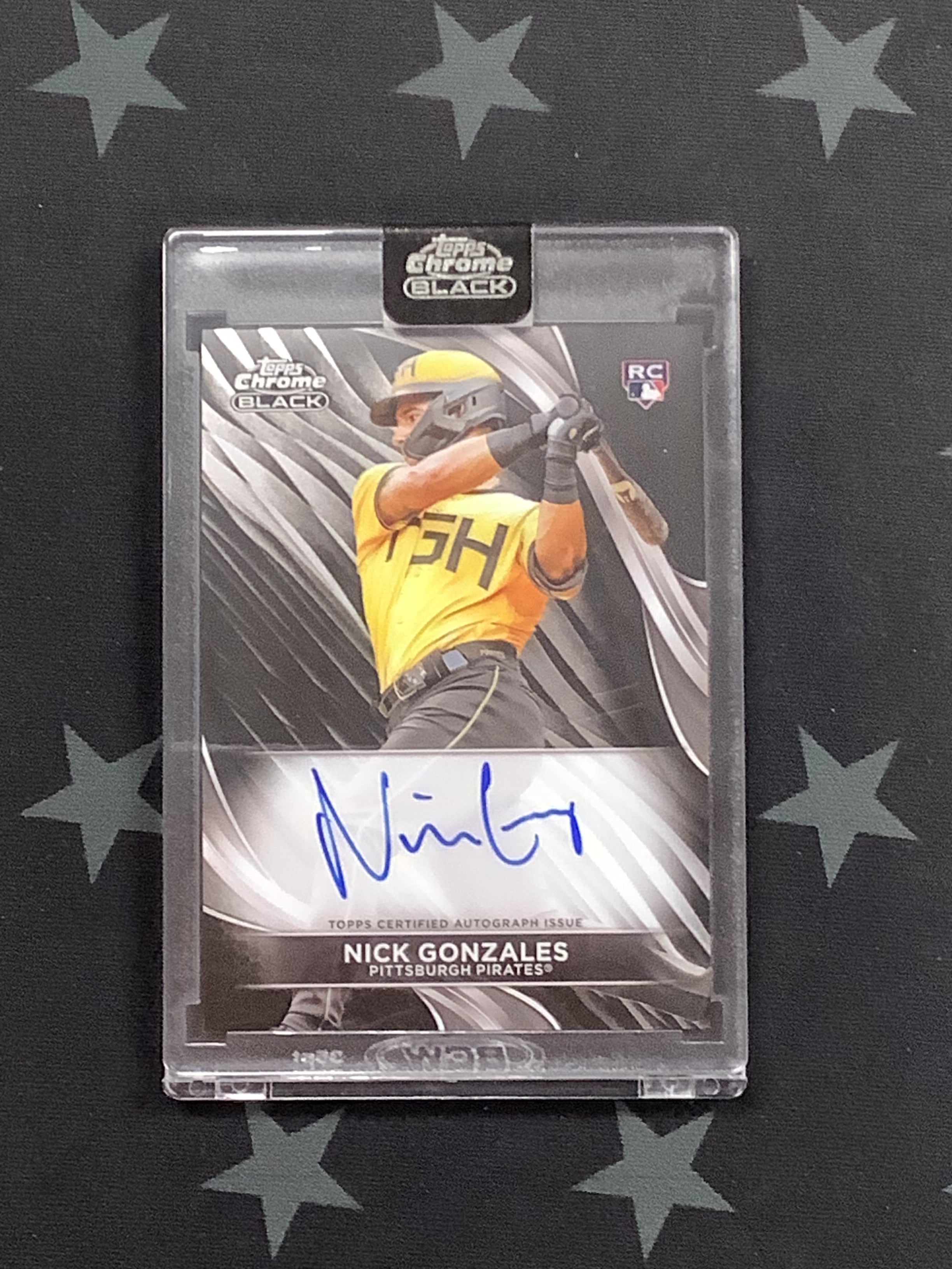 2024 Topps Chrome Black Nick Gonzales Rookie RC Autograph Baseball Card - Limited Edition Collectible for MLB Fans & Sports Memorabilia Enthusiasts - Perfect for Display, Trading, and Investment