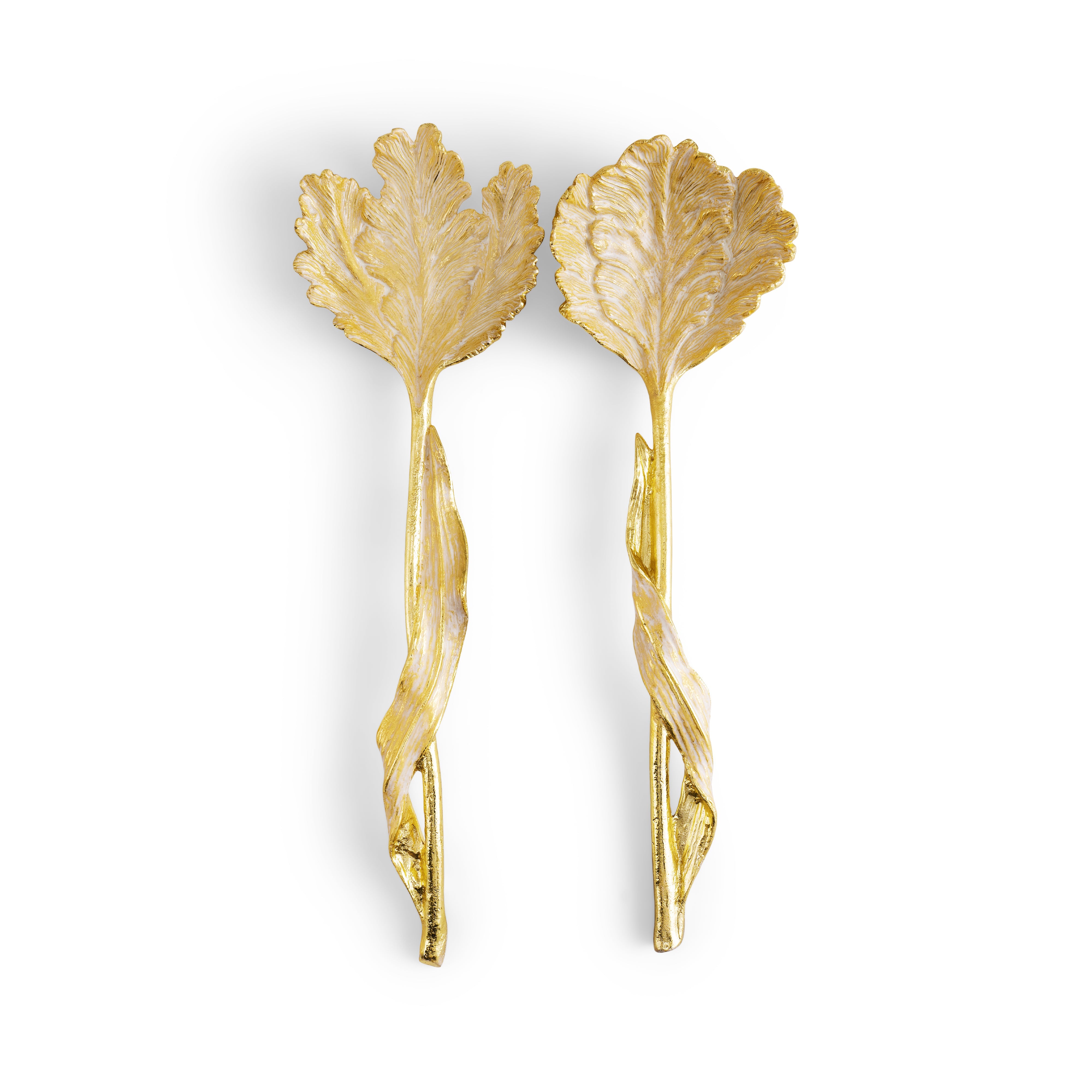 Premium Tulip-Shaped Serving Set - Elegant 5-Piece Stainless Steel Utensils for Dining & Entertaining - Perfect for Parties, Weddings & Home Decor