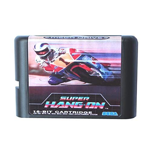 Super Hang On Game Card for Sega Genesis/Mega Drive 16-bit Console - Classic Racing Game Cartridge Compatible with Sega MD System - Perfect for Retro Gaming & Collectors