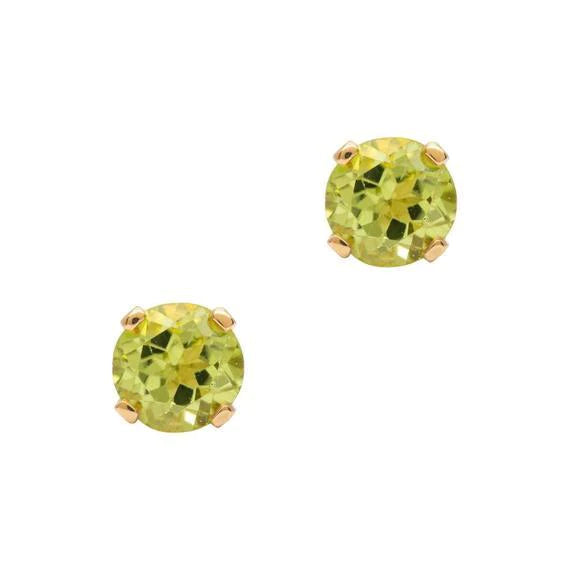 14K Gold Birthstone Stud Earrings 3.5mm - Perfect for Birthdays, Anniversaries & Special Occasions